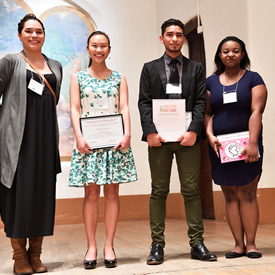 Michelle Zhou, Juan Andres Rodriguez, and D'Nessa McDaniel 2017 Poetry Out Loud Award Winners